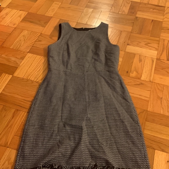 Loft Twill Fit n Flare Blue Dress Size 4 - Picture 5 of 7